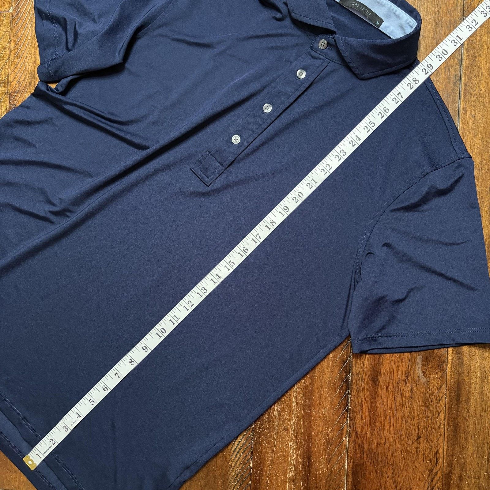 Vintage Greyson Polo Shirt Mens Medium Blue Solid Golf Performance Size US M / EU 48-50 / 2 - 8 Thumbnail