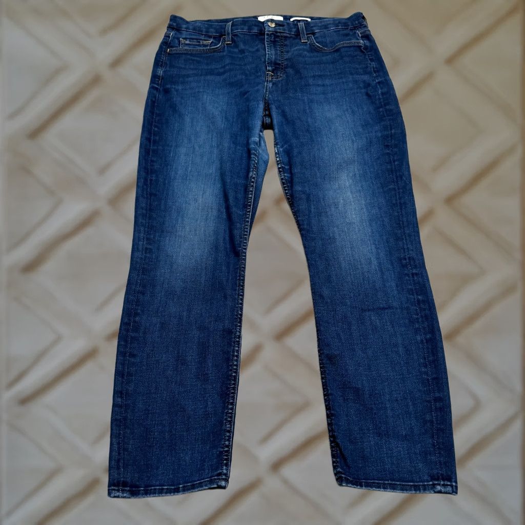 7 For All Mankind Jen7 7 For All Mankind Slim Boyfriend Denim Jeans Womens 12 Dark Wash Distressed - Minor Size 34" / US 12 / IT 48 - 1 Thumbnail