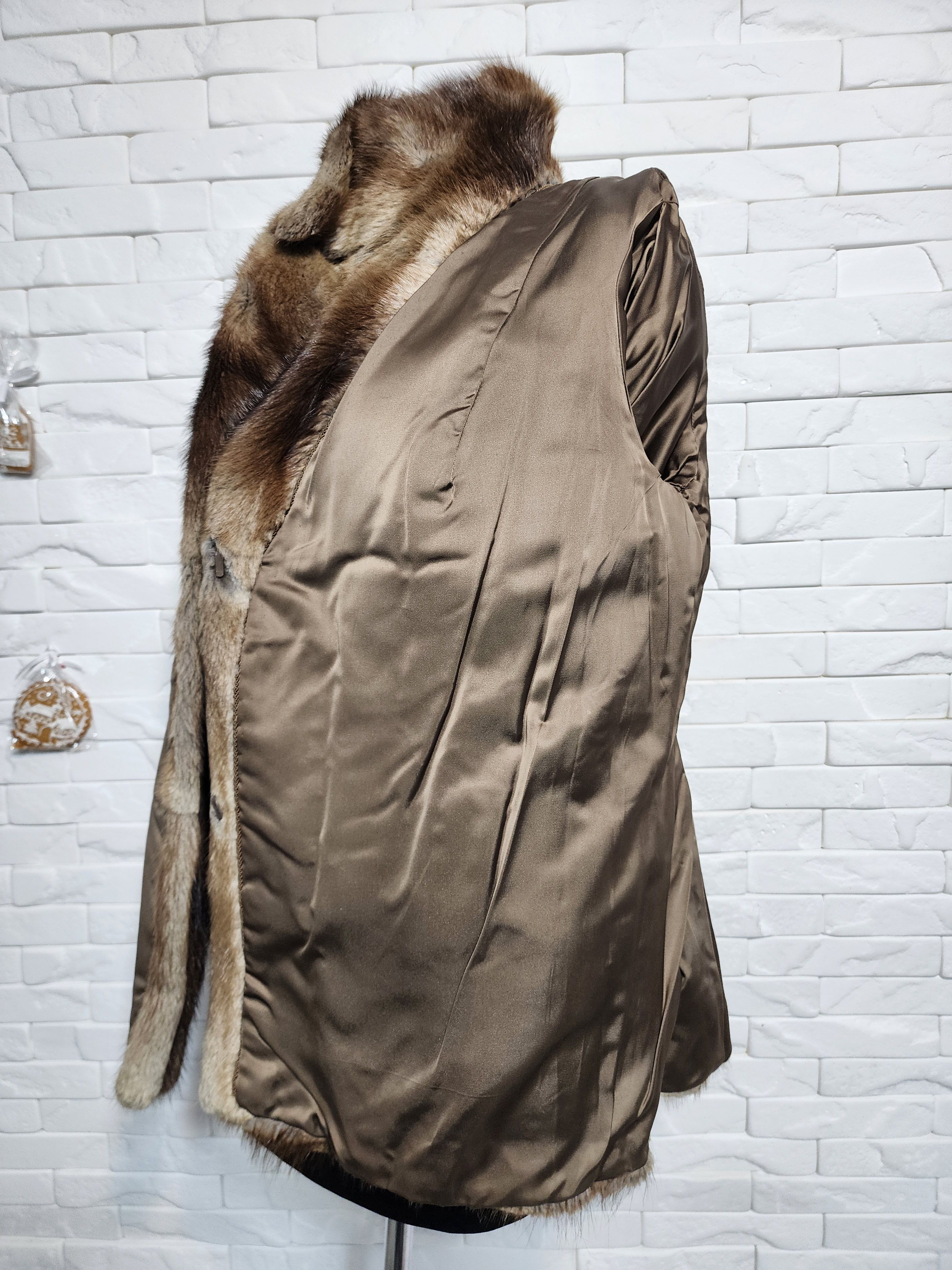 Furla Warm Brown Women's Fur Coat.Size L. Size L / US 10 / IT 46 - 9 Thumbnail