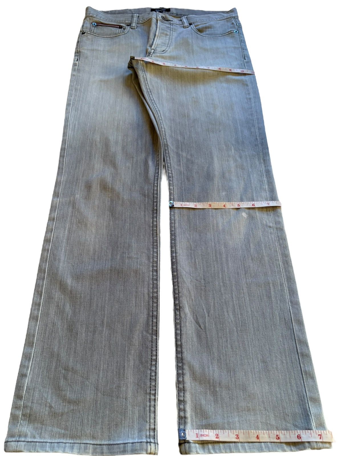 Burberry Vintage Burberry Distressed Grey Jeans Size US 31 - 15 Thumbnail