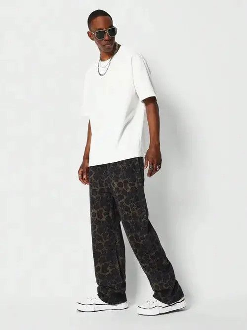 Jean Noriyo x Jingu Leopard Pattern jeans Loos Fit Size US 33 - 5 Thumbnail