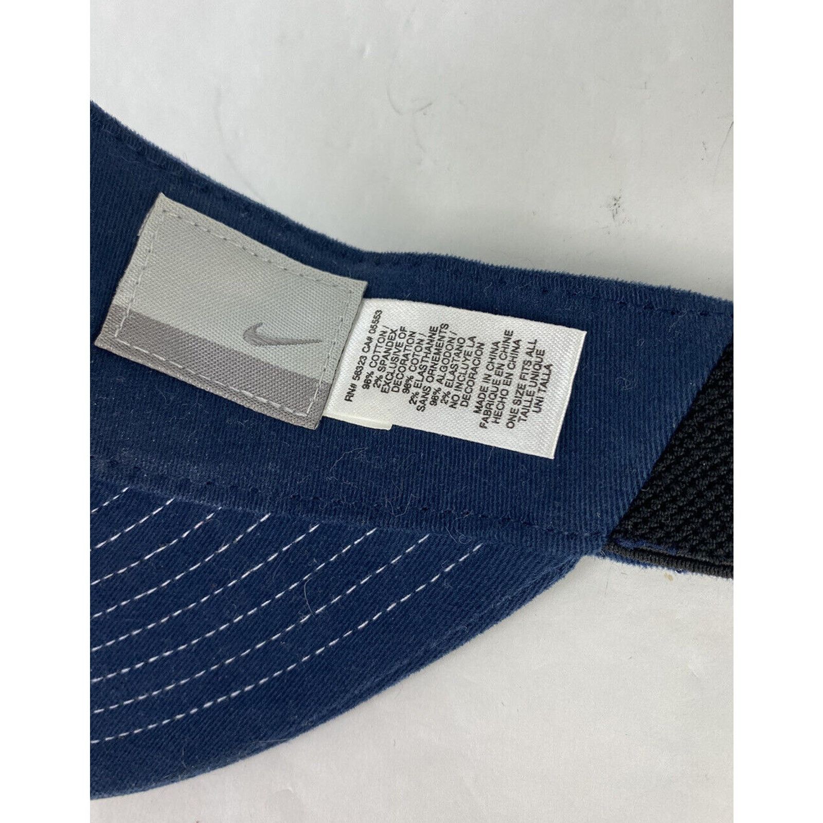 Nike Vtg 90’s Nike Visor Hat Swoosh Logo Blue White Embroidered Size ONE SIZE - 7 Thumbnail