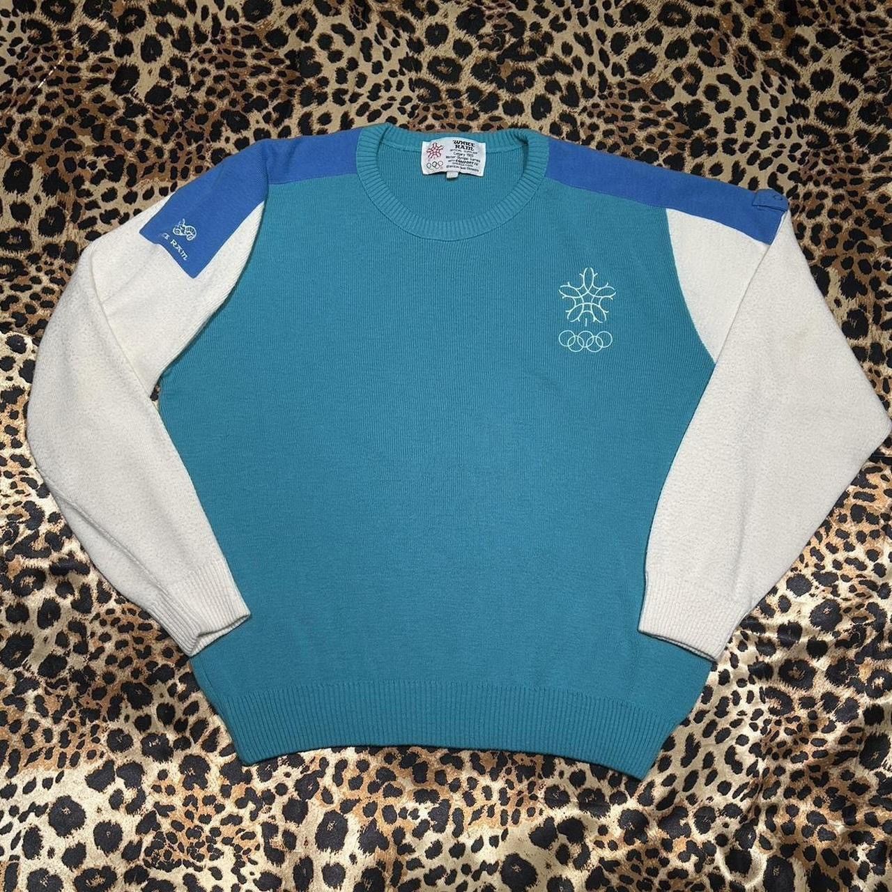 Vintage Vintage 1988 Winter Olympic Games White Ram Sweater Size XL / US 12-14 / IT 48-50 - 1 Thumbnail