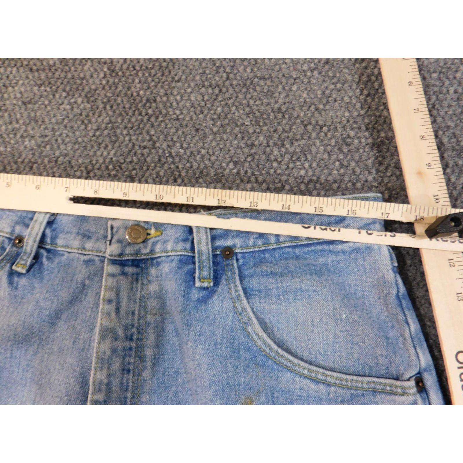 Wrangler Wrangler Jeans Mens 36x29 Blue Premium Light Wash Straight Vintage MGW20 Workwear Size US 36 / EU 52 - 5 Thumbnail