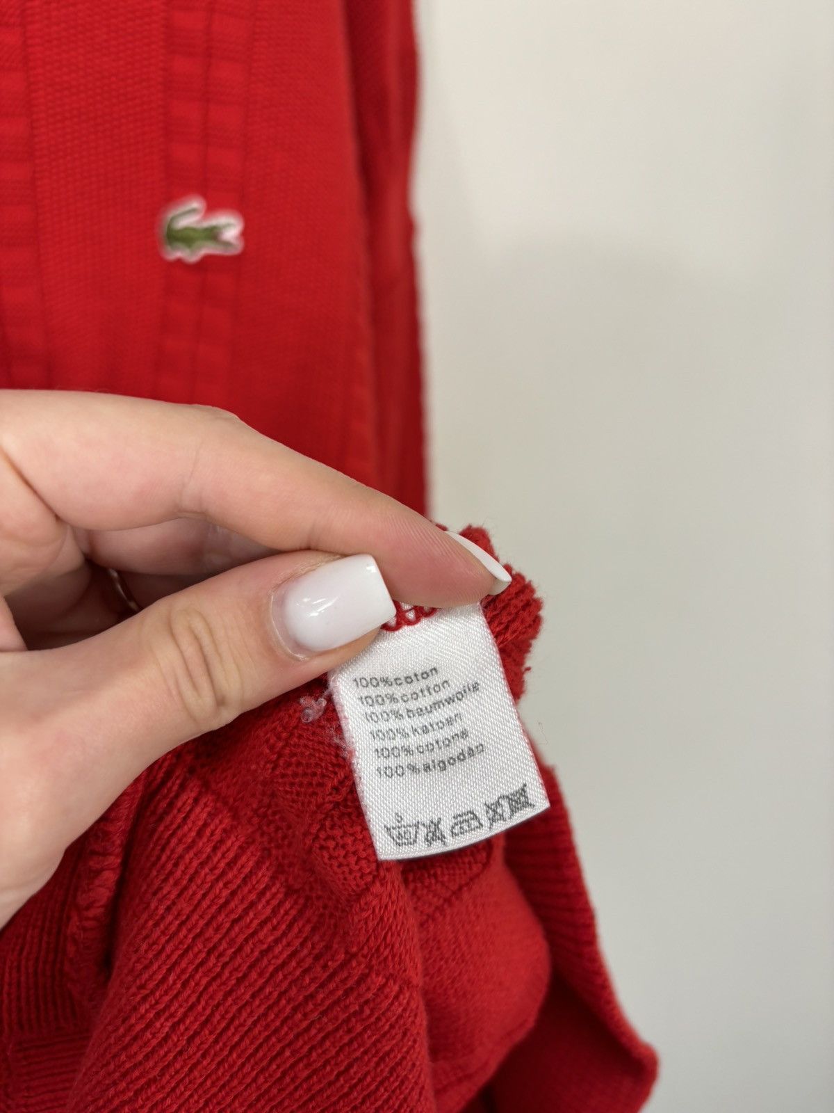 Lacoste Vintage Chemise Lacoste Men’s Red Cotton Knit Sweater Size US XL / EU 56 / 4 - 8 Thumbnail