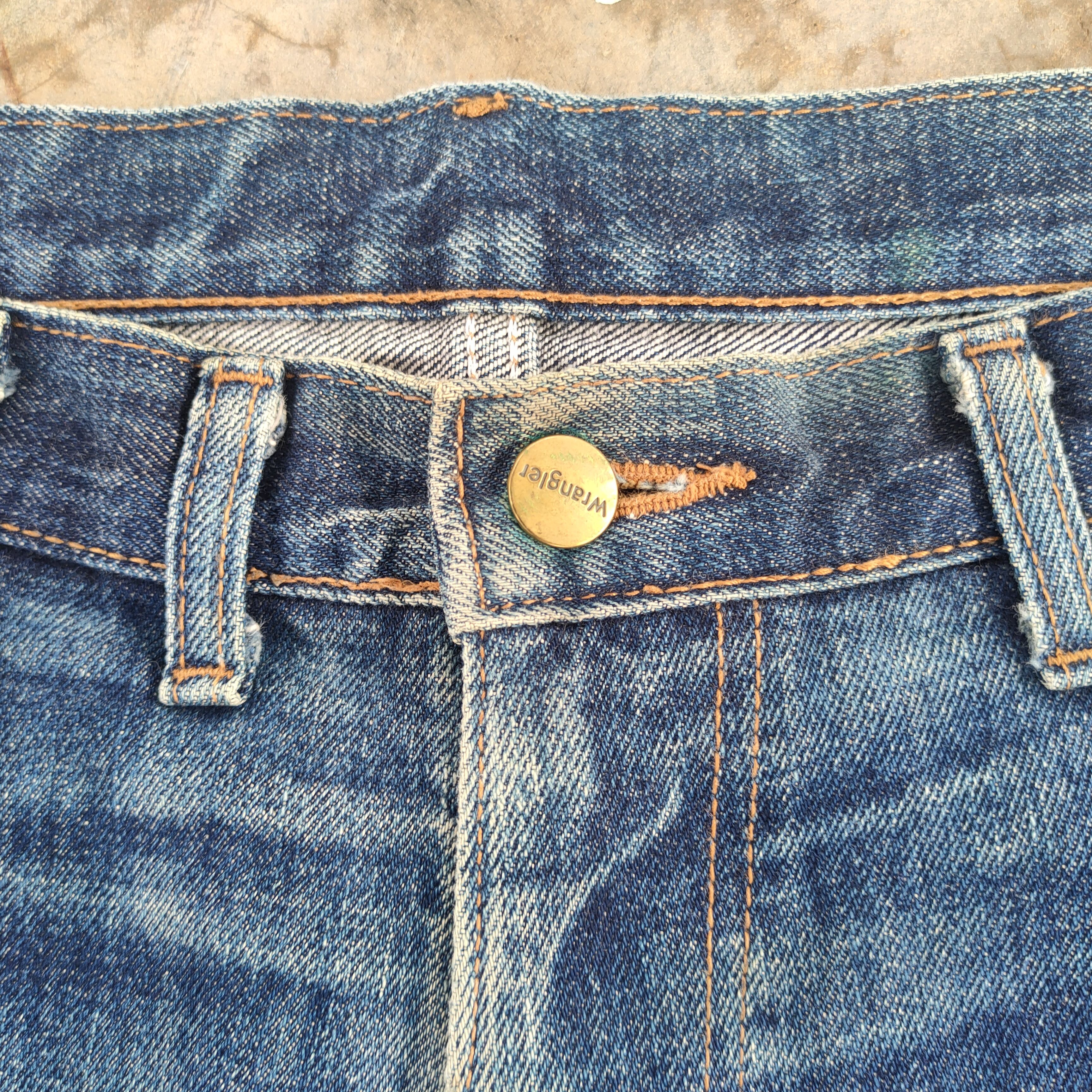 Japanese Brand vintage wrangler Faded rusty denim jeans pants Size US 38 / EU 54 - 6 Thumbnail