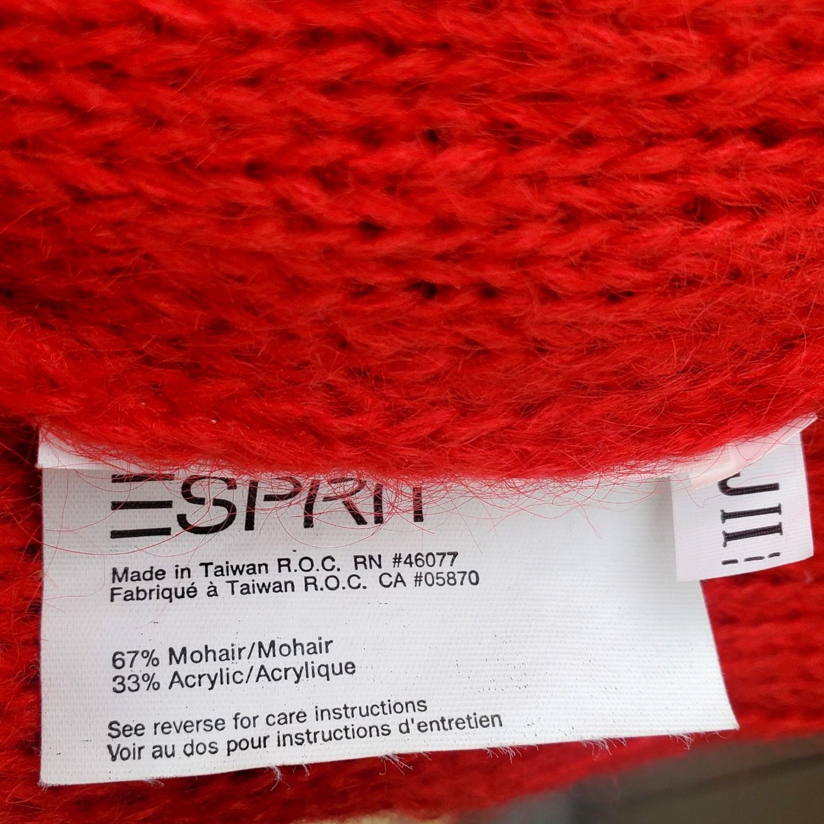 Esprit Vintage Esprit Mens Red Mohair Sweater Oversize Pullover 3XL Size US XXL / EU 58 / 5 - 5 Thumbnail