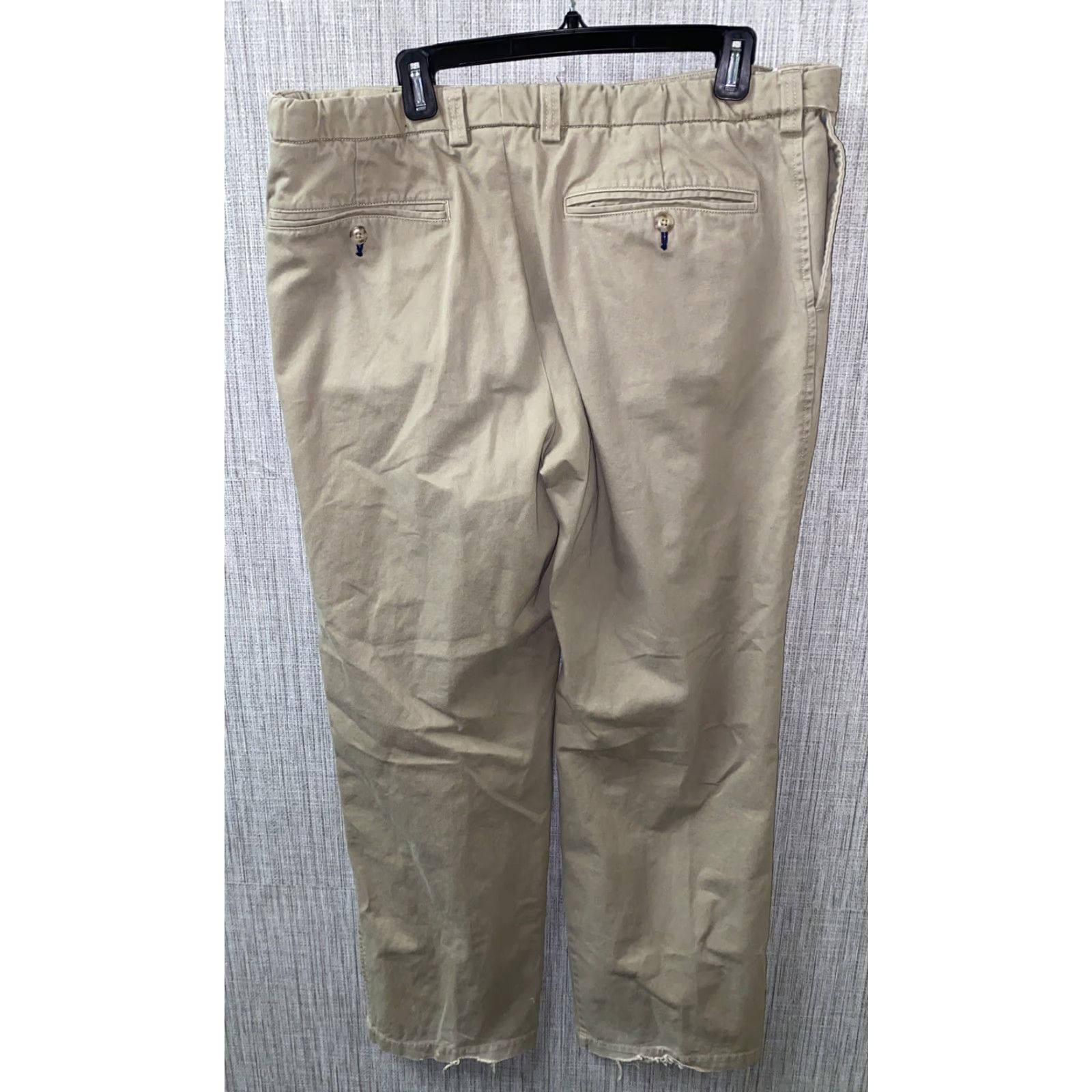 CO Duluth Mens Beige Cotton Casual Pants 38 x 34 Regular Flat Front Inseam 33 Mens Pants Casual Beige Cotton Duluth Shopping Size US 38 / EU 54 - 4 Thumbnail