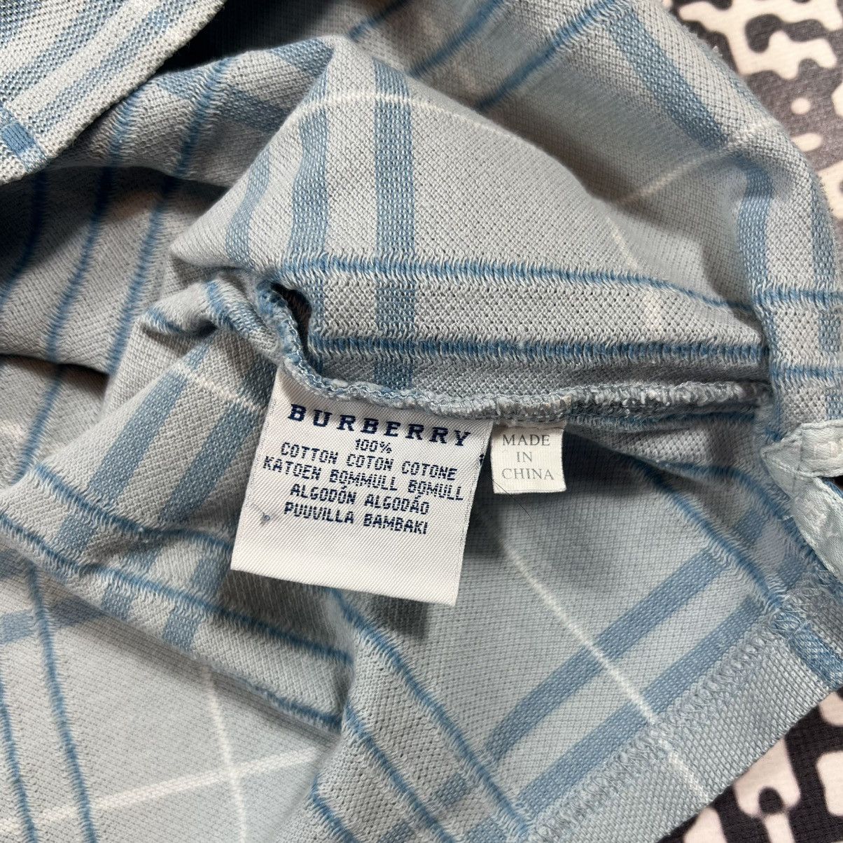 Burberry Vintage Y2K Burberry Golf Blue Nova Check Luxury T-shirt Size M / US 6-8 / IT 42-44 - 13 Thumbnail
