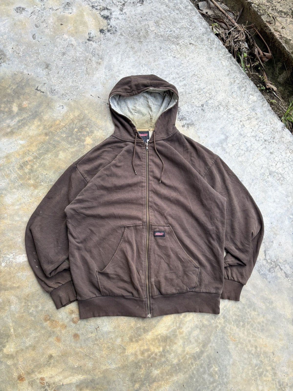 Dickies × Vintage Vintage Distressed Dickies Hoodie Thermal Lines Hoodie Size US L / EU 52-54 / 3 - 1 Thumbnail