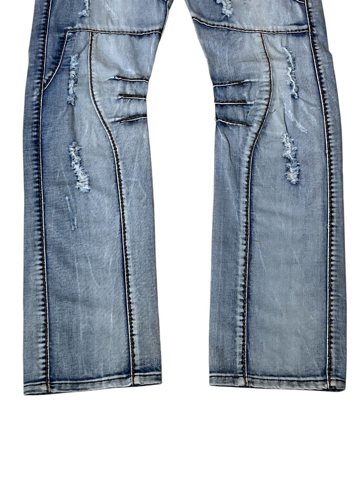 Japanese Brand SICK🔥JAPANESE BRAND FORZA DISTRESSED STYLE JEANS Size US 35 - 3 Thumbnail