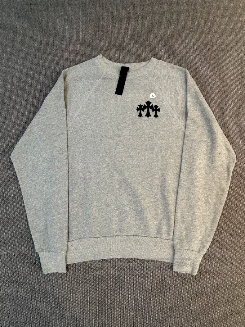 Chrome Hearts CHROME HEARTS Size S Grey flocking sweater three-letter flo Size US S / EU 44-46 / 1 - 1 Thumbnail