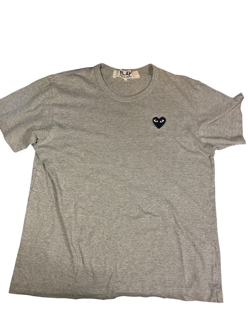 Comme des Garcons Comme des Garçons PLAY T-Shirt – Grey / Black Heart Size US L / EU 52-54 / 3 - 1 Thumbnail