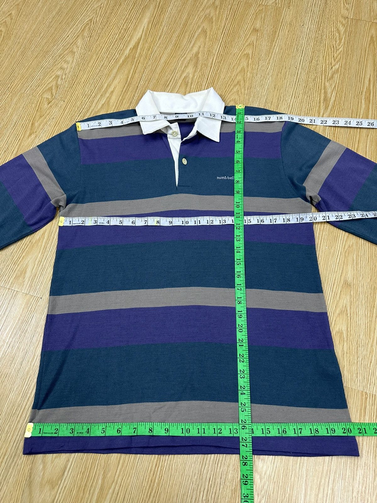 Montbell Montbell Vintage Stripe Rugby Polo A917 Size US M / EU 48-50 / 2 - 4 Thumbnail