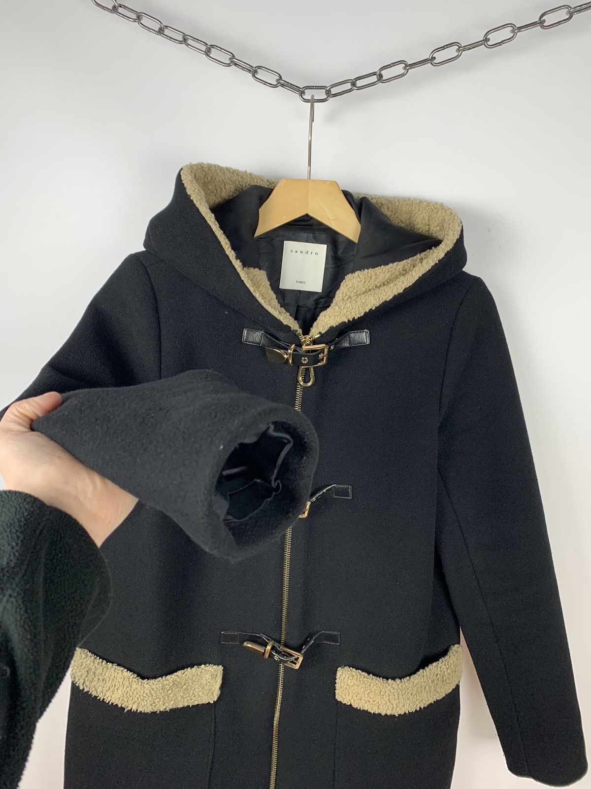 Sandro Sandro Faux Fur Parka Wool Jacket Women’s Size 36 Size XS / US 0-2 / IT 36-38 - 8 Thumbnail