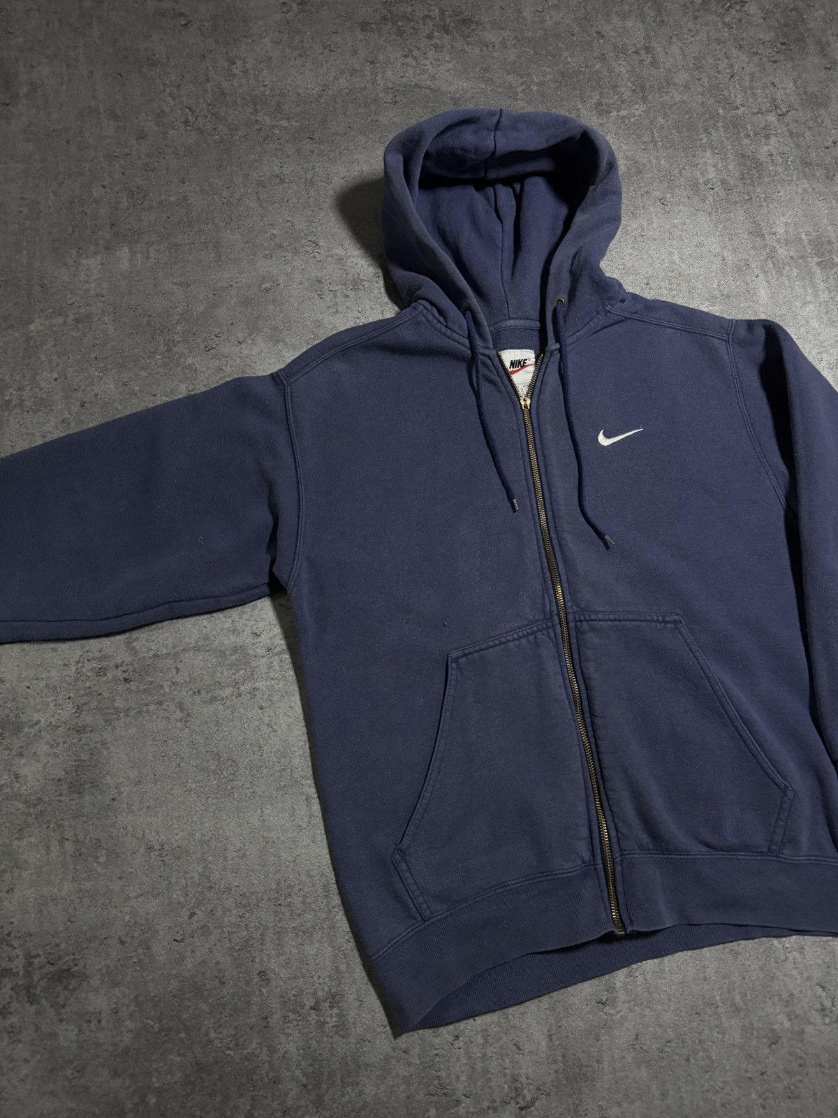 Nike × Vintage Nike 90s Zip Hoodie Vintage Swoosh Boxy fit Rap Skate Y2K Size US S / EU 44-46 / 1 - 3 Thumbnail