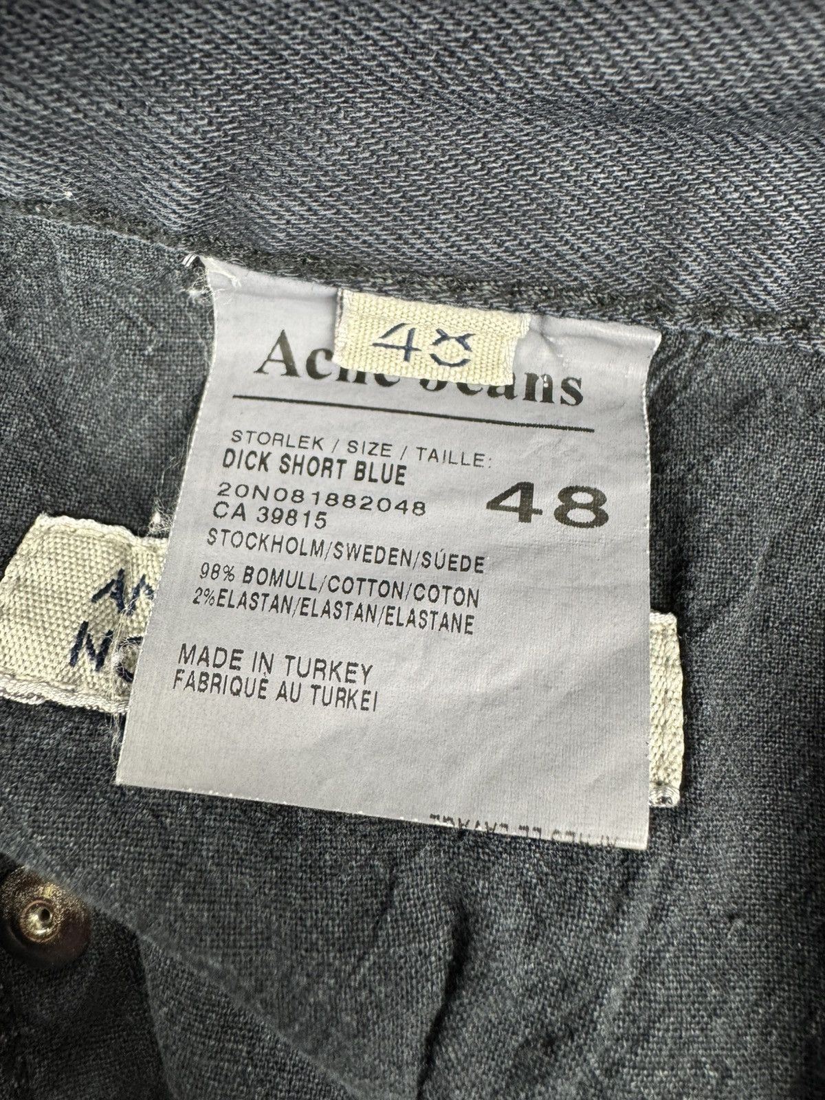 Acne Studios Acne Jeans dick denim shorts navy slim fit essential basic Size US 31 - 11 Thumbnail