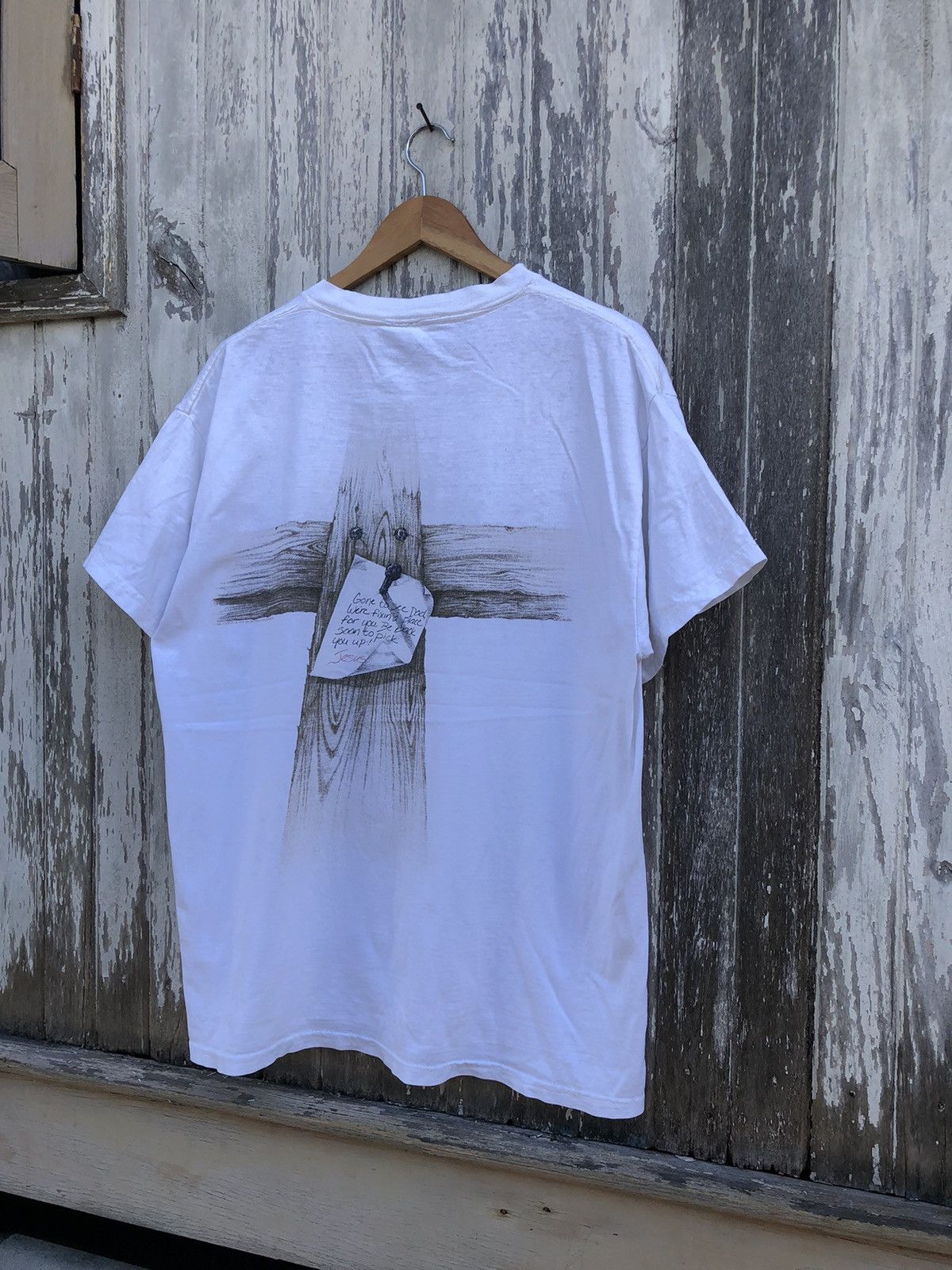Affliction RARE Vintage 90s Jesus Cross Tshirts Size US L / EU 52-54 / 3 - 3 Thumbnail