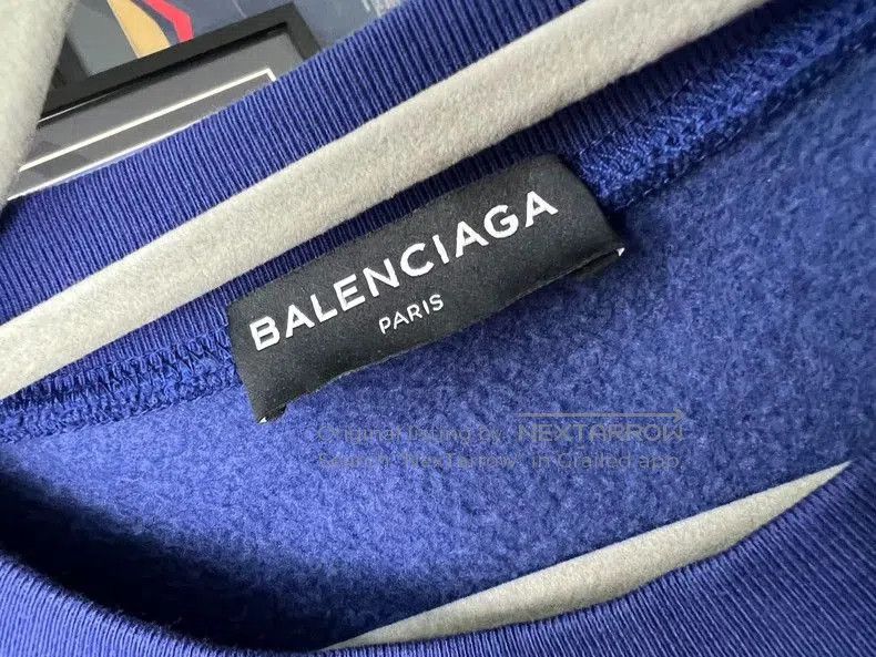Balenciaga Balenciaga Blue Wave Logo Sweatshirt. Size US S / EU 44-46 / 1 - 5 Thumbnail