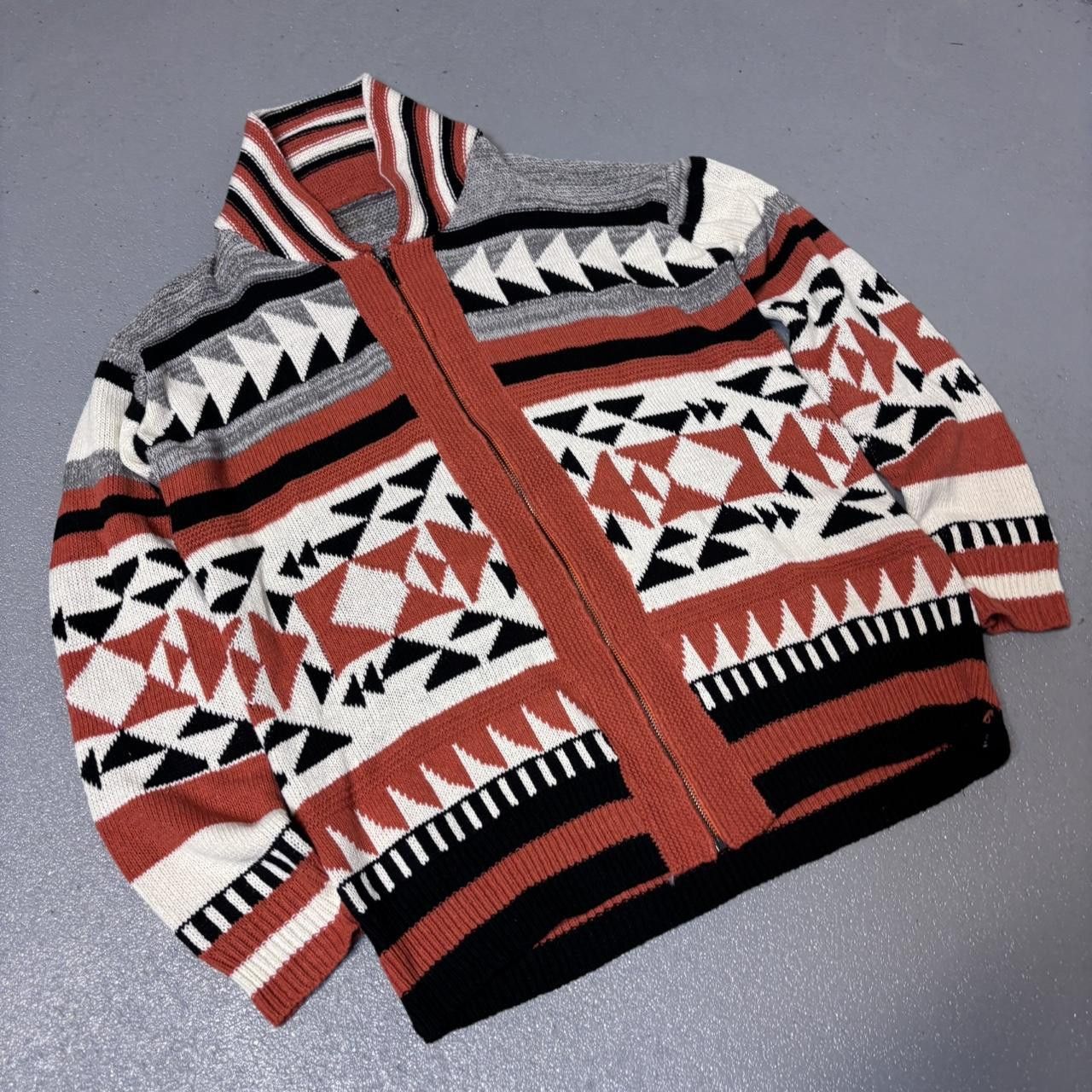 Japanese Brand × Vintage Vintage 90s geometric patterned sweater Size US L / EU 52-54 / 3 - 2 Thumbnail