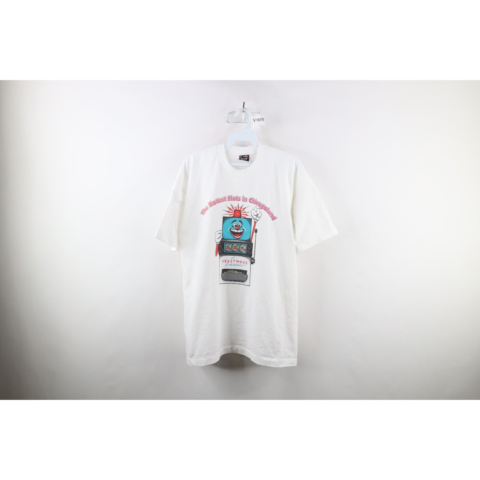 Vintage Vintage 90s Streetwear Hollywood Casino Slots T-Shirt Size US XL / EU 56 / 4 - 1 Thumbnail