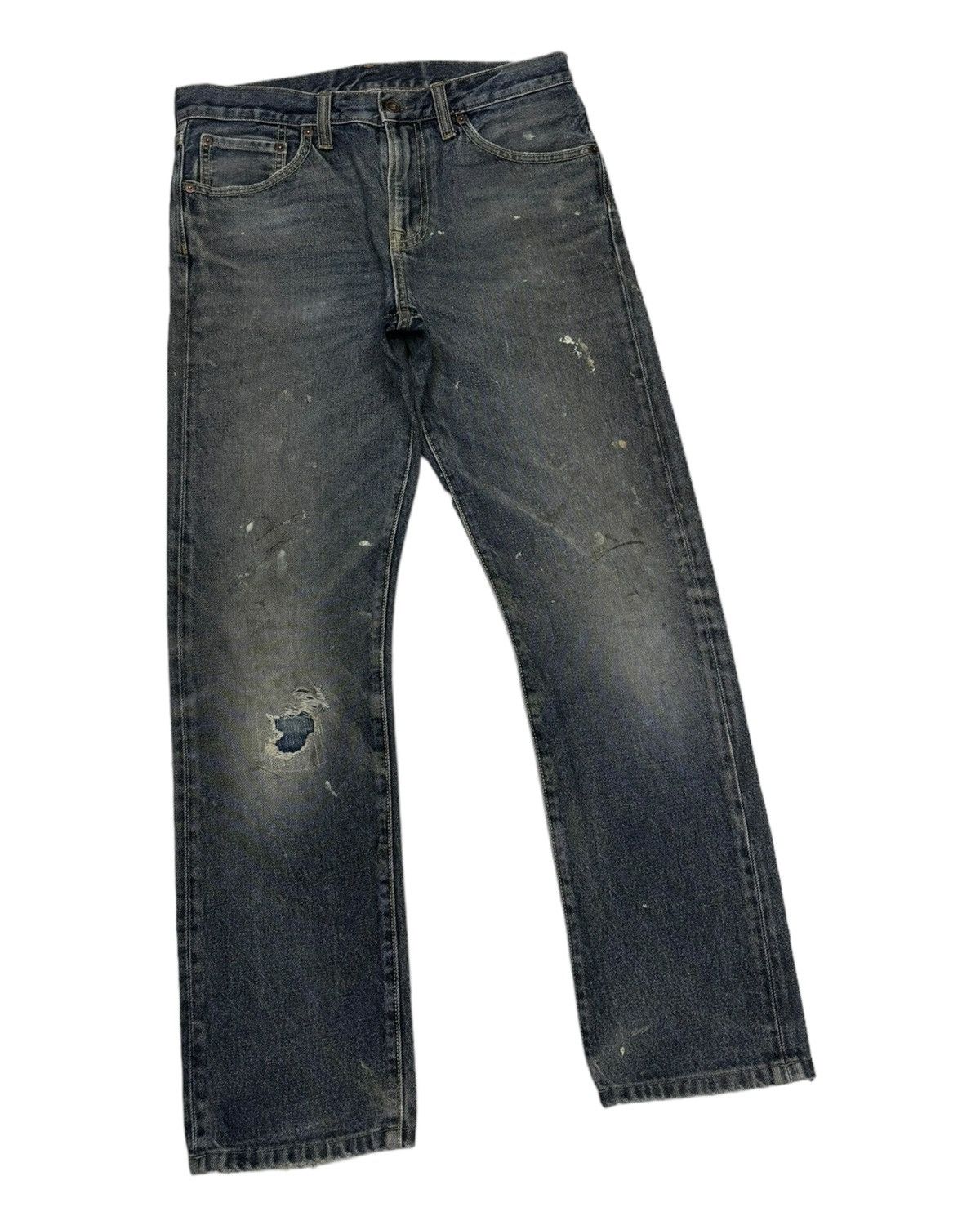 GU VINTAGE GU DISTRESS PAINTER DENIM JEANS Size US 32 / EU 48 - 3 Thumbnail