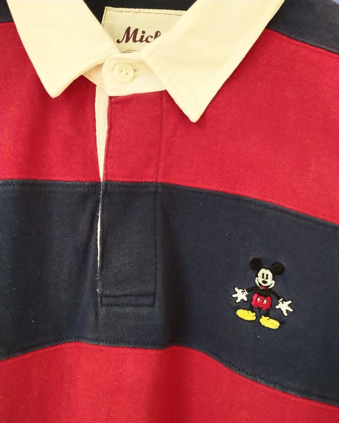 Disney × Japanese Brand Disney Mickey Mouse Rugby Polo Shirt Size US XL / EU 56 / 4 - 2 Thumbnail