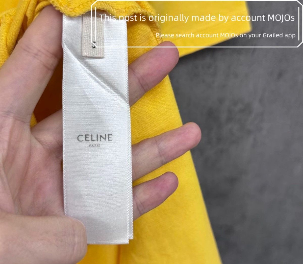 Celine Sz S Celine Logo Yellow Tee mojos08087 Size US S / EU 44-46 / 1 - 3 Thumbnail