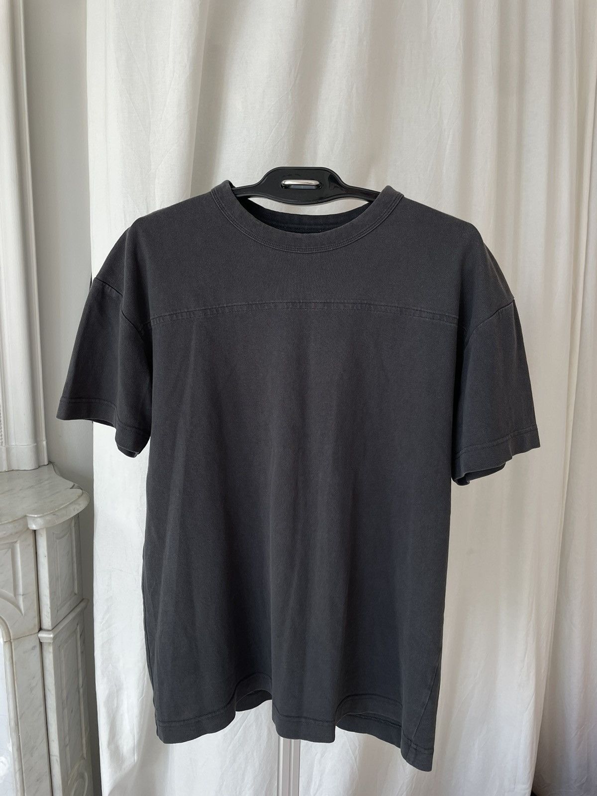 Christophe Lemaire × Lemaire Lemaire Dark Grey Black Heavy Cotton T-shirt Oversize S Size US S / EU 44-46 / 1 - 1 Thumbnail