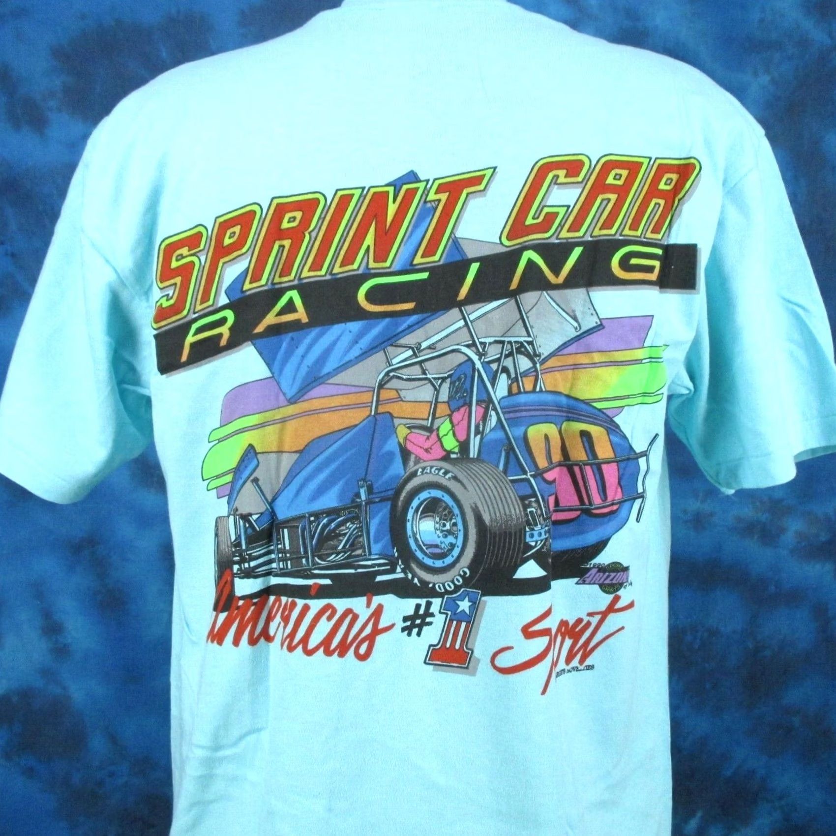 Vintage vtg SPRINT CAR RACING MUD SWEAT & GEARS T-Shirt XS blue 80s 90s Nike? Size US XS / EU 42 / 0 - 3 Thumbnail