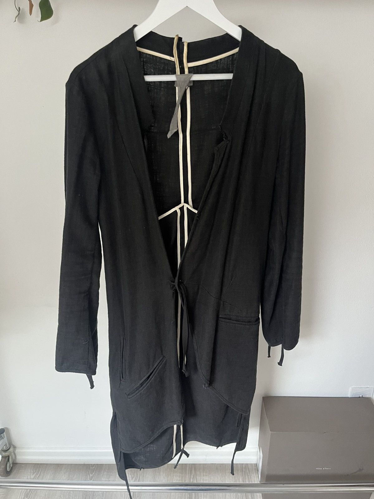Aleksandr Manamis Aleksandr Manamis Long Linen Avant-Garde Coat Size US M / EU 48-50 / 2 - 8 Thumbnail