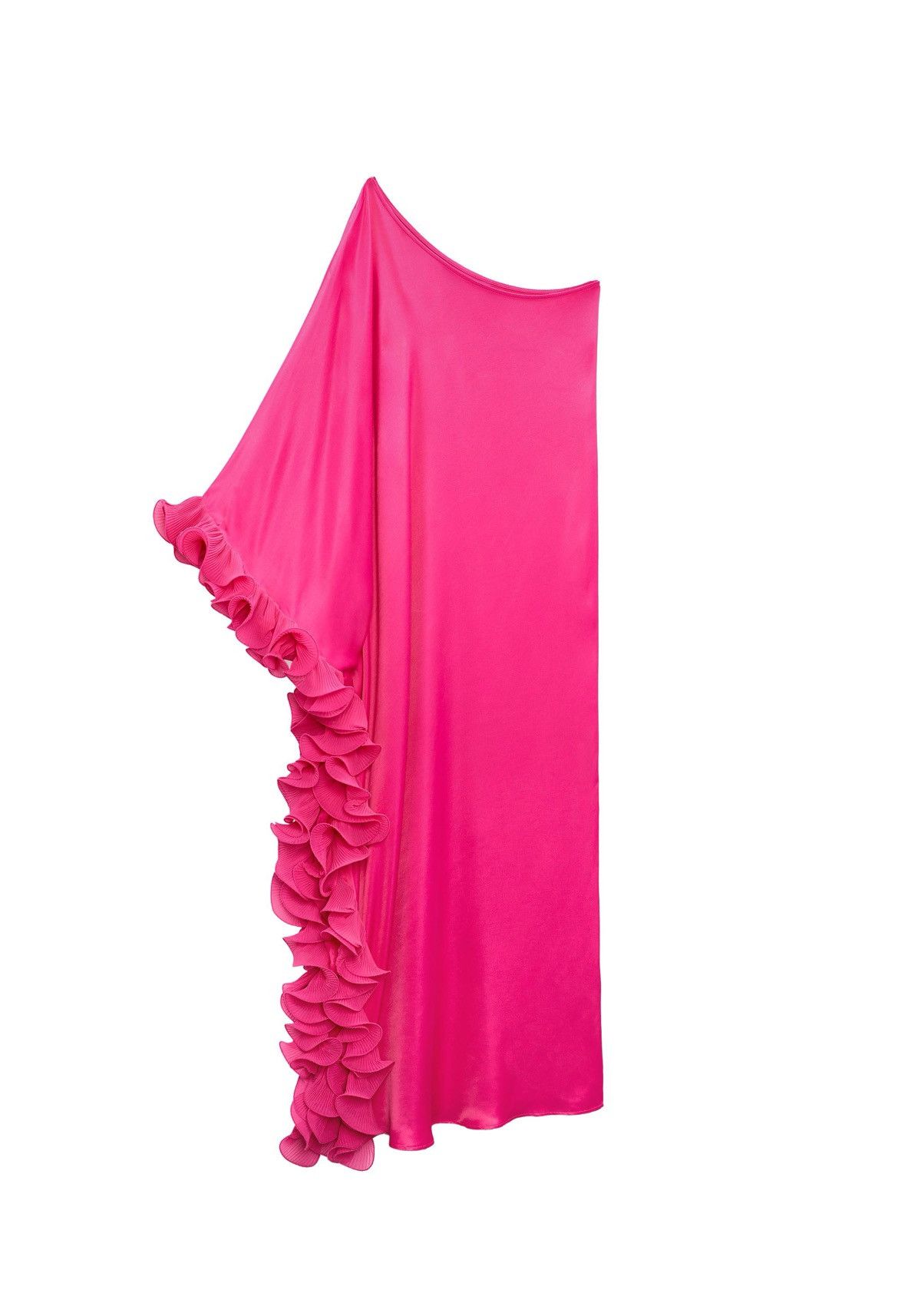Zara Long ruffled asymmetric dress Size S / US 4 / IT 40 - 4 Thumbnail