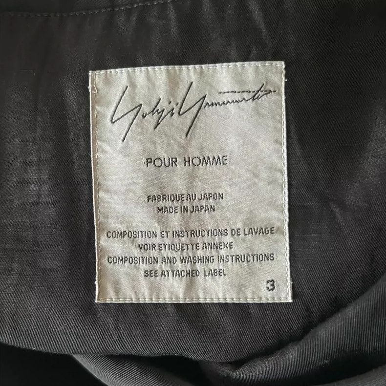 Yohji Yamamoto Yohji Yamamoto Yohji Yamamoto Long Jacket with White Stitc Size US M / EU 48-50 / 2 - 6 Thumbnail