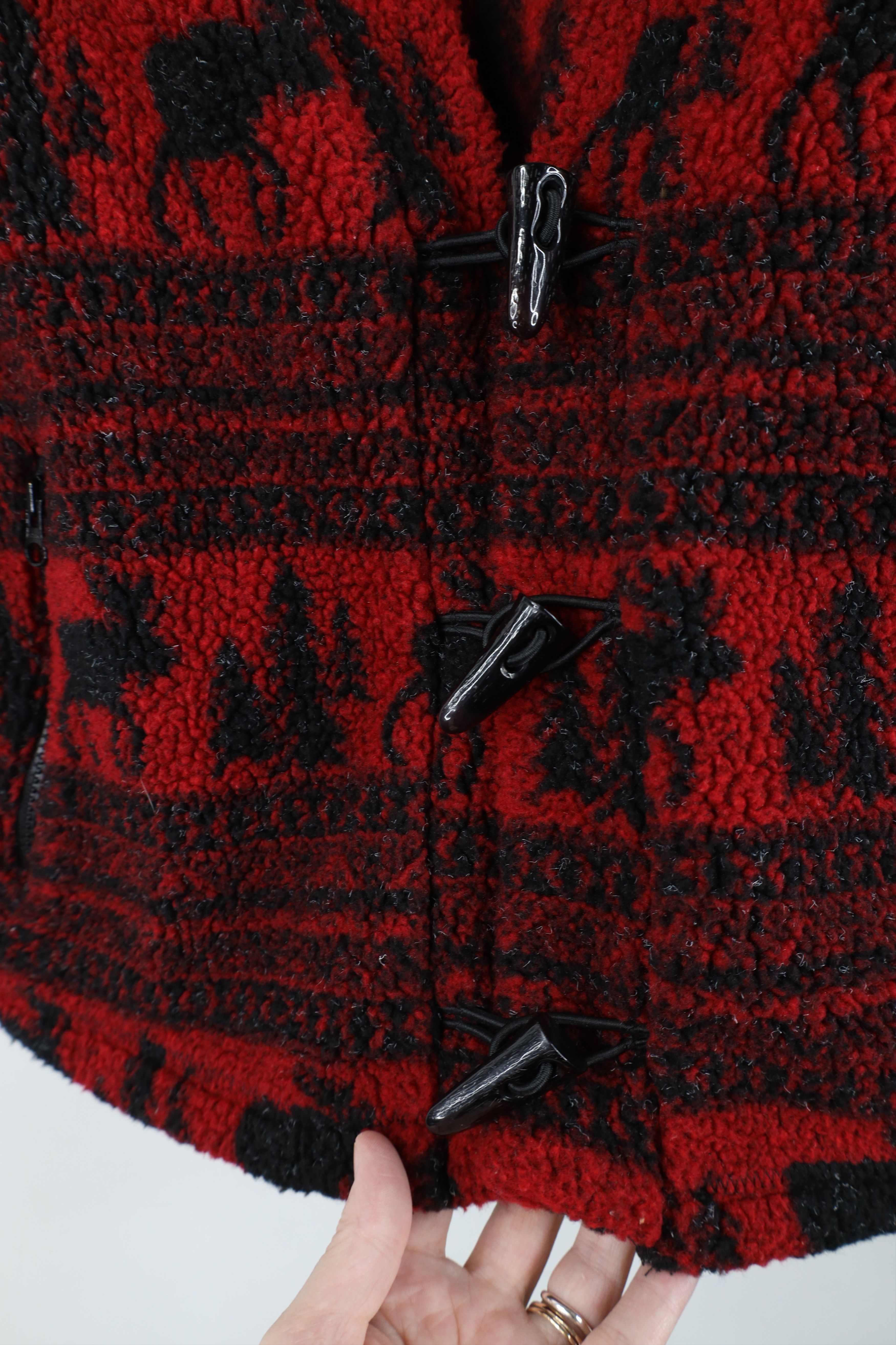 Woolrich Woolen Mills Vintage 90s Woolrich Pile Fleece Horn Button Vest Jacket USA Size L / US 10 / IT 46 - 4 Thumbnail