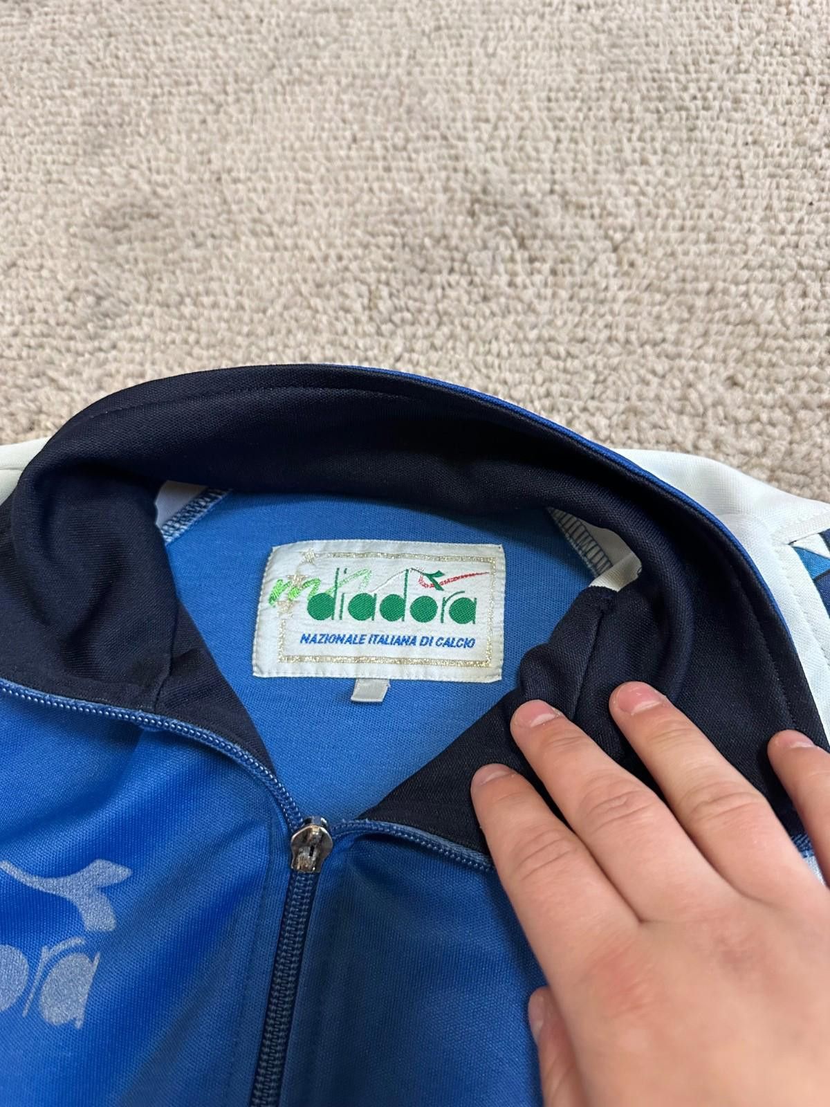 Diadora Italy 90/92 National Team Diadora Track Jacket 90s Football Size US L / EU 52-54 / 3 - 8 Thumbnail