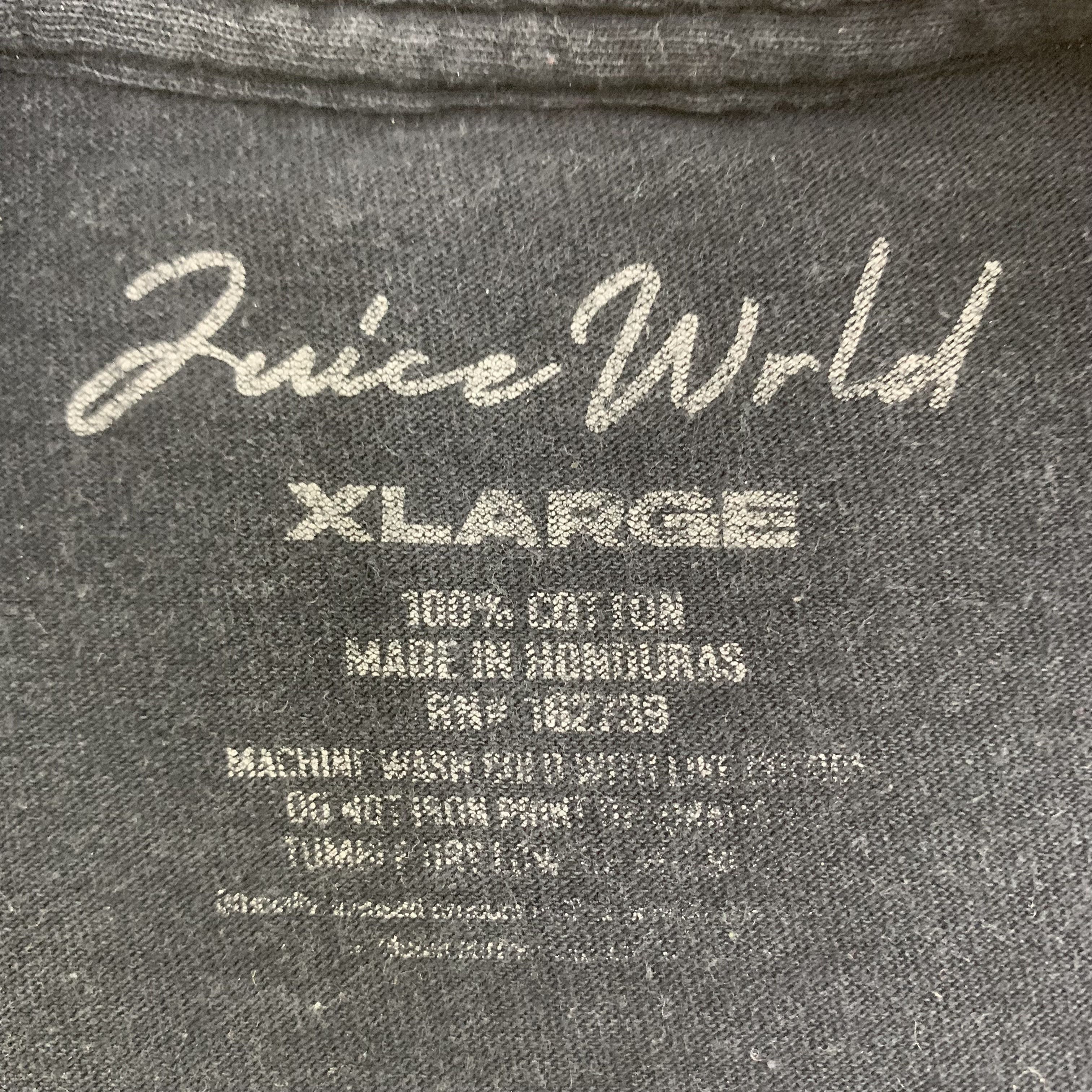 Vintage Juice Wrld Black Tee Shirt - R010 Size US XL / EU 56 / 4 - 5 Thumbnail