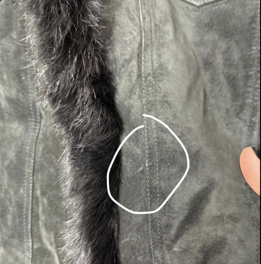 Other JDS Black Suede Leather Jacket Genuine Rabbit Fur Trim XL Size XL / US 12-14 / IT 48-50 - 4 Thumbnail