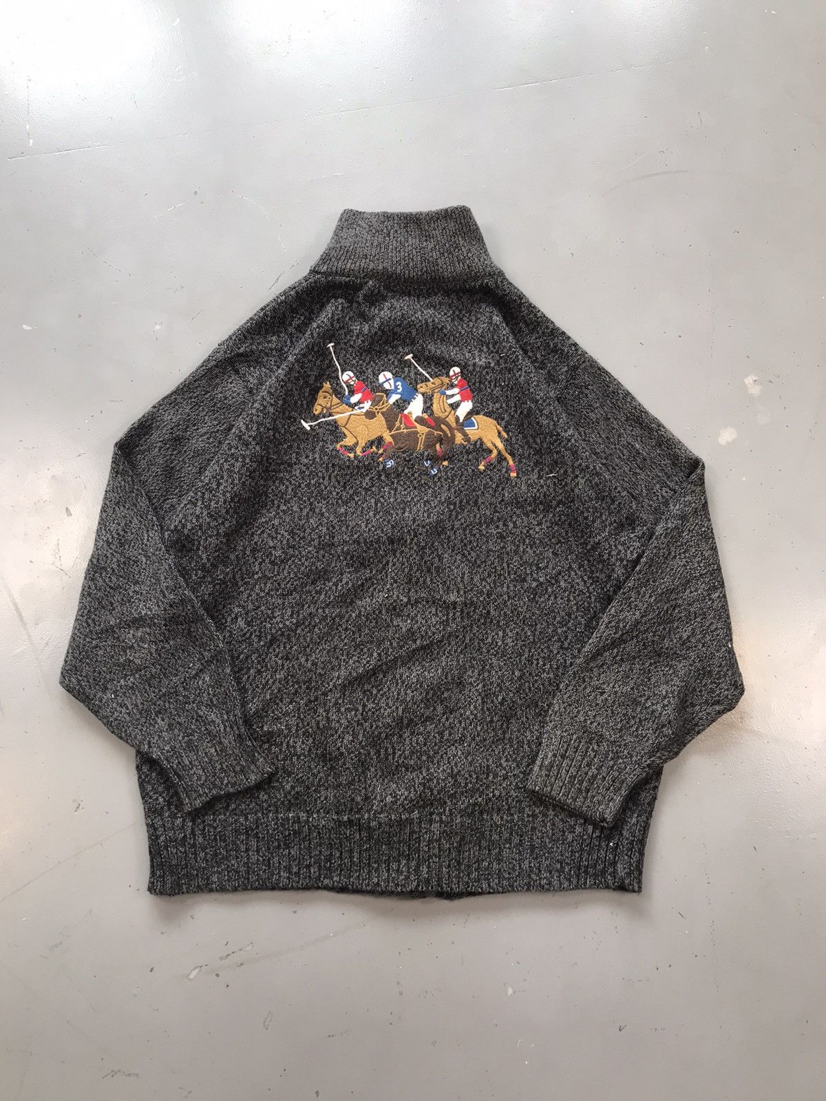 Designer × Polo Ralph Lauren × Vintage Vintage polo sweater crown embroidered zip up Size US XXL / EU 58 / 5 - 2 Thumbnail