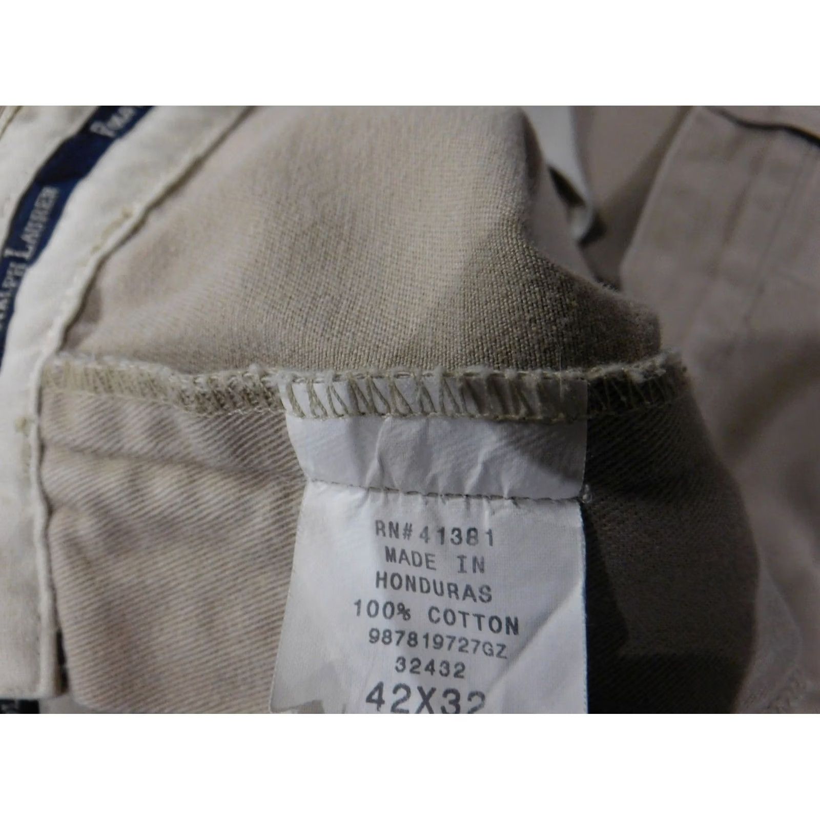 Polo Ralph Lauren Polo Ralph Lauren Pants Mens 42x27 Beige Straight Fit Chino Classic Casual Size US XL / EU 56 / 4 - 6 Thumbnail