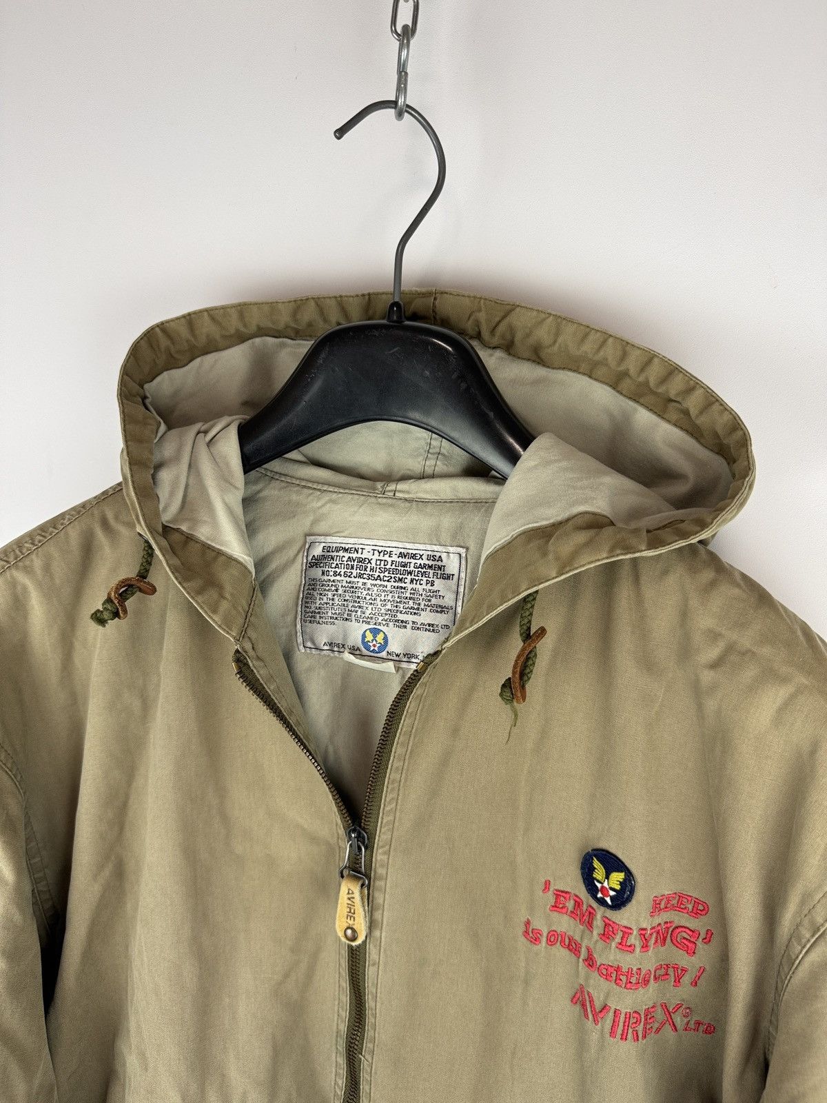 Avirex Beige Avirex vintage jacket with hood and zip closure Size US S / EU 44-46 / 1 - 2 Thumbnail