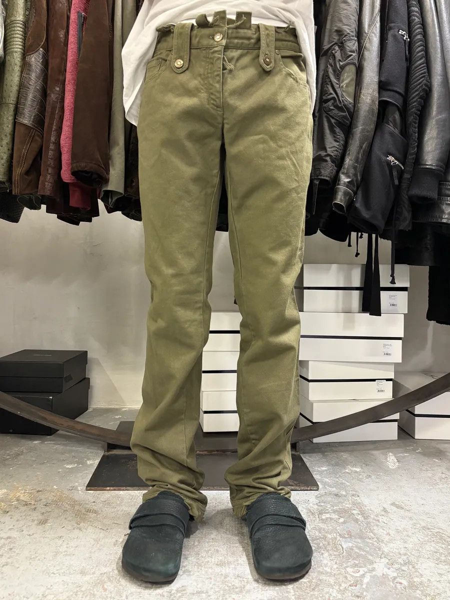 Alexander McQueen SS2002 Alexander Mcqueen Green Distressed Pants Size US 30 / EU 46 - 2 Thumbnail