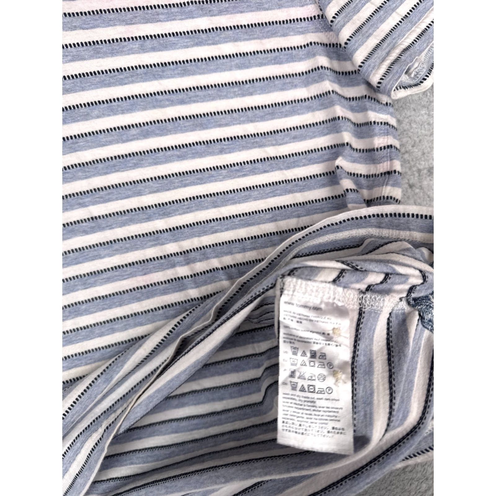 Tommy Hilfiger Tommy Hilfiger Polo Shirt Men Medium Blue Stripe 100% Cotton Custom Fit Size US M / EU 48-50 / 2 - 7 Thumbnail