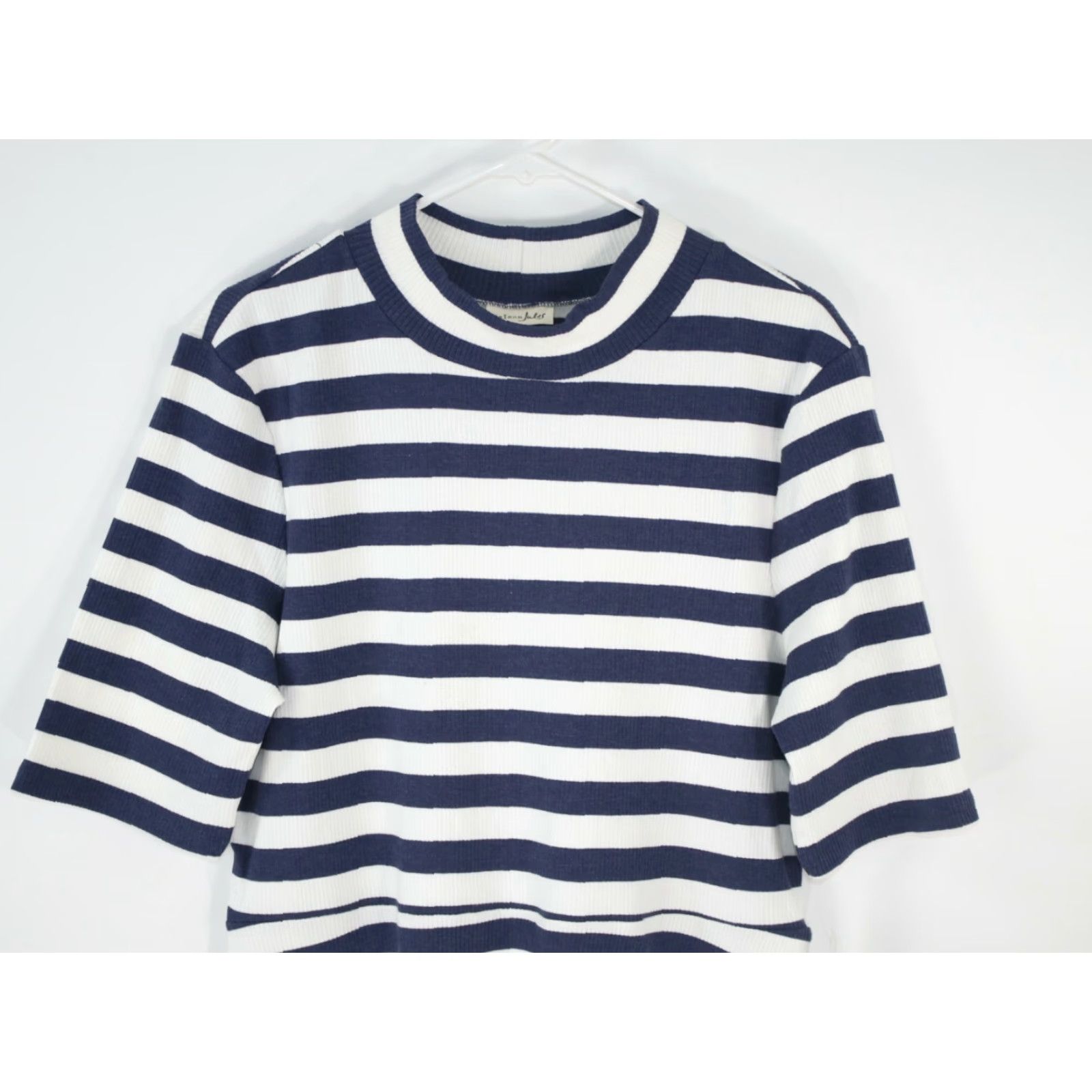 Vintage Maison Jules Dress Womens Short Sleeves Striped Black Casual Mini 2XL NWT Size 40" / US 18 - 3 Thumbnail