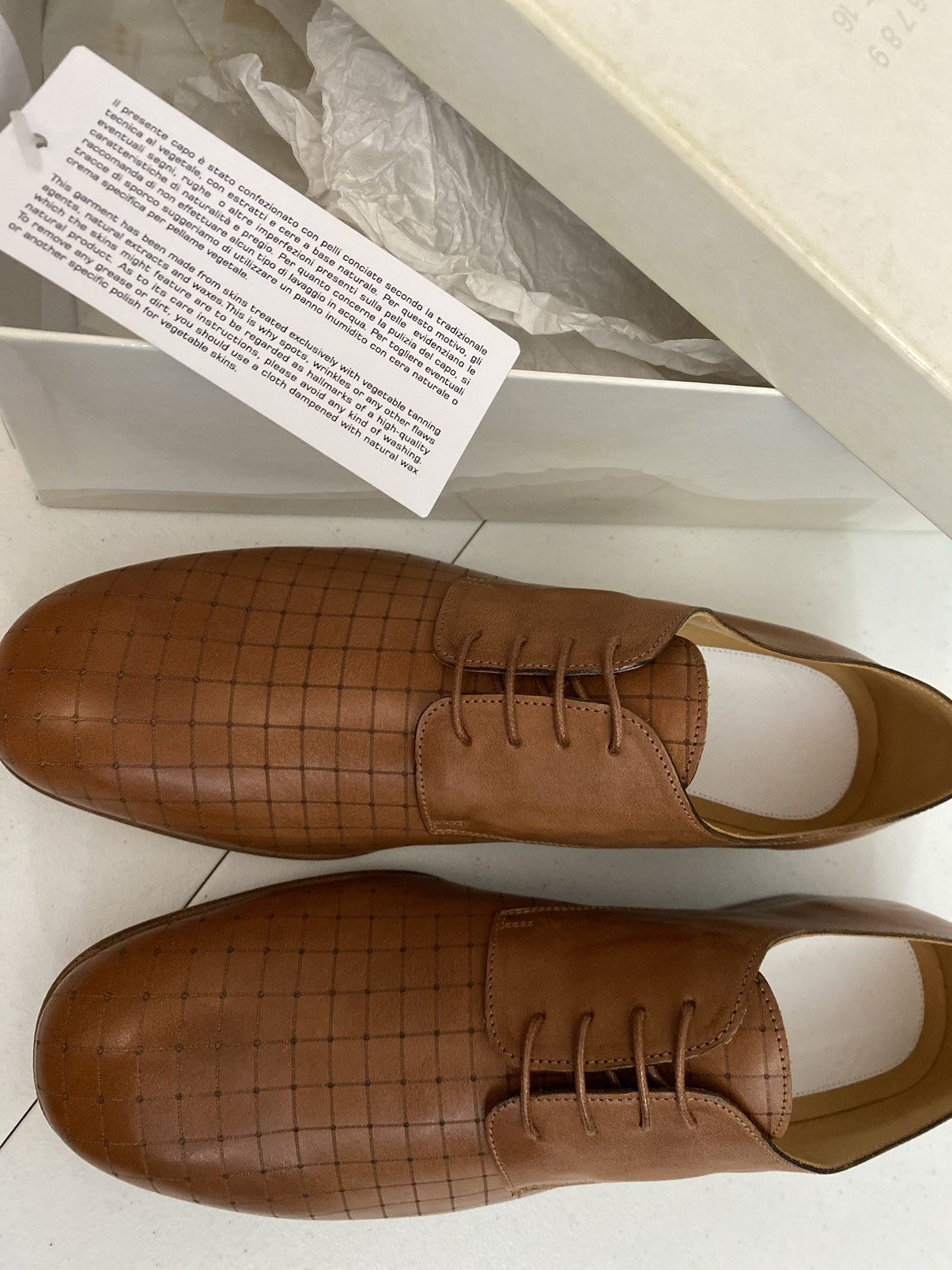 Maison Margiela Maison Margiela 22 🇮🇹 Brown Matrix Single Stitch Derby 10 New Size US 10 / EU 43 - 18 Thumbnail