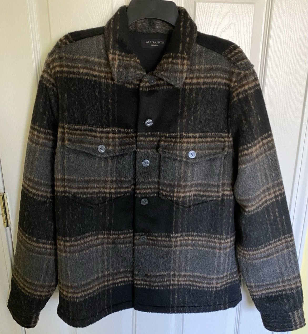 Allsaints Allsaints Men’s Fornax Buttoned Plaid Jacket Medium Size US M / EU 48-50 / 2 - 1 Thumbnail
