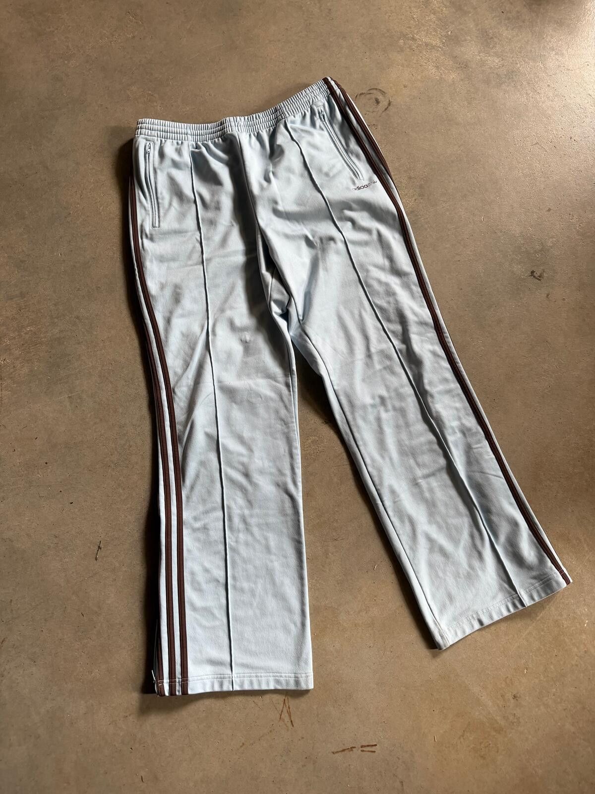 Adidas Adidas Blue/Brown Track Pants Sz L Size US 34 / EU 50 - 2 Thumbnail