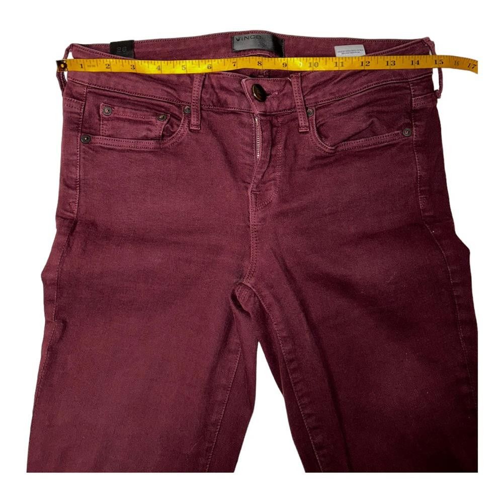 Vince Vince. I Riley Skinny Jeans Burgundy Size 26 Size 26" / US 2 / IT 38 - 6 Thumbnail