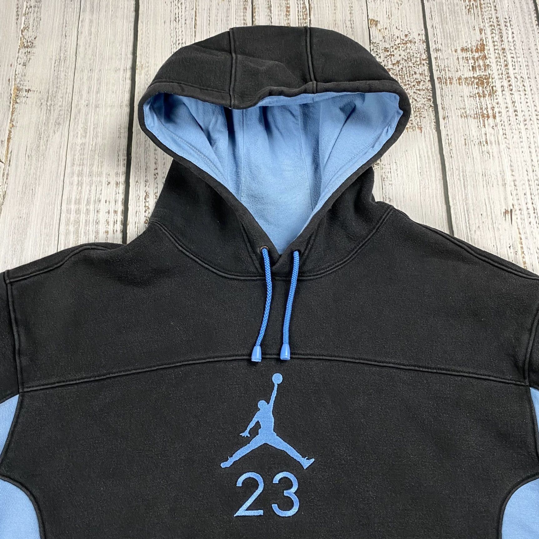 Jordan Brand VINTAGE Nike Air Jordan 12 Nubuck Pullover Hoodie Sweatshirt Men's XL Black Retro Basketball Heavy Size US XL / EU 56 / 4 - 2 Thumbnail