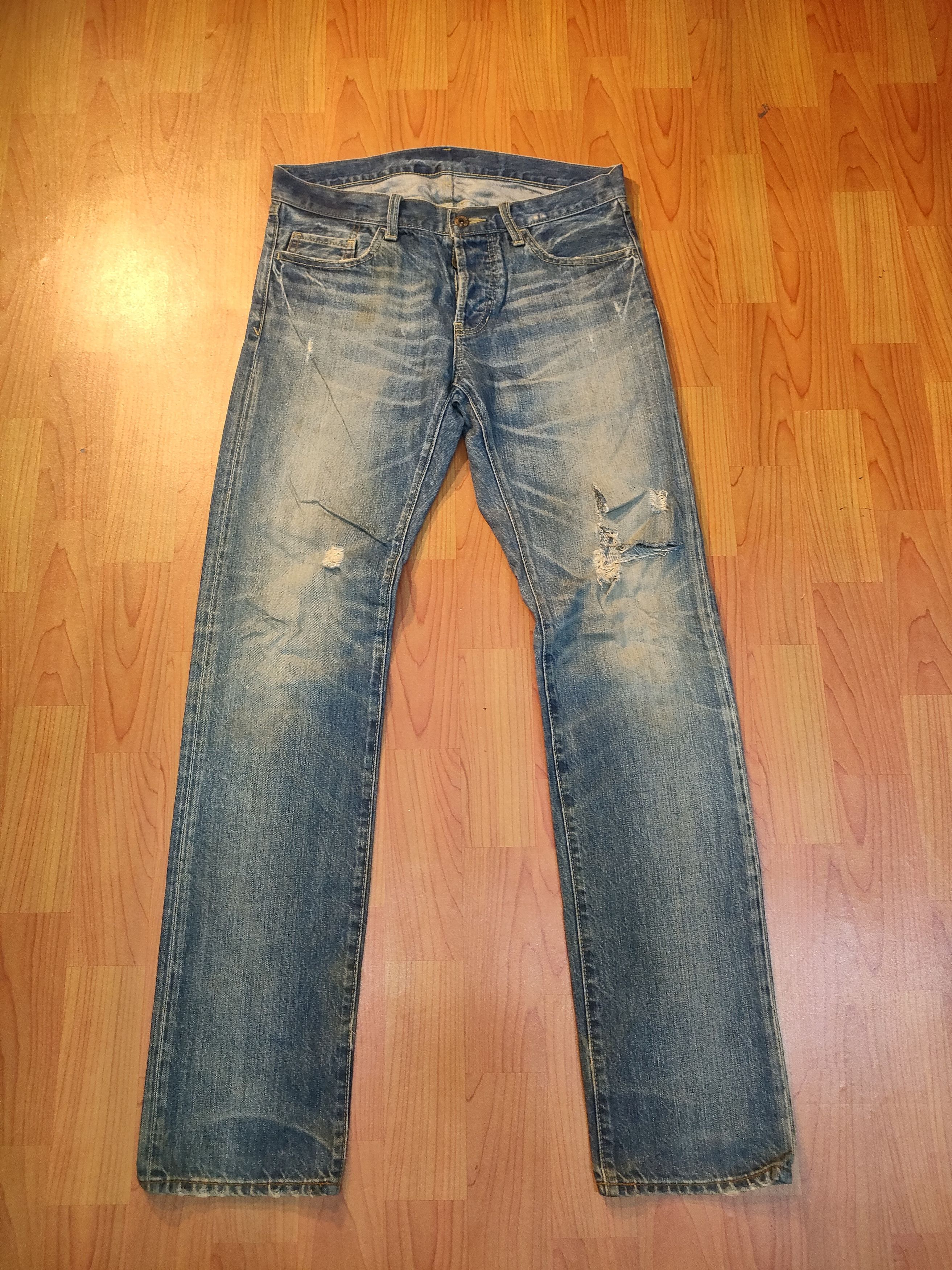 Japanese Brand Genuine Of The Stooge Distressed Jeans Size US 32 / EU 48 - 1 Thumbnail