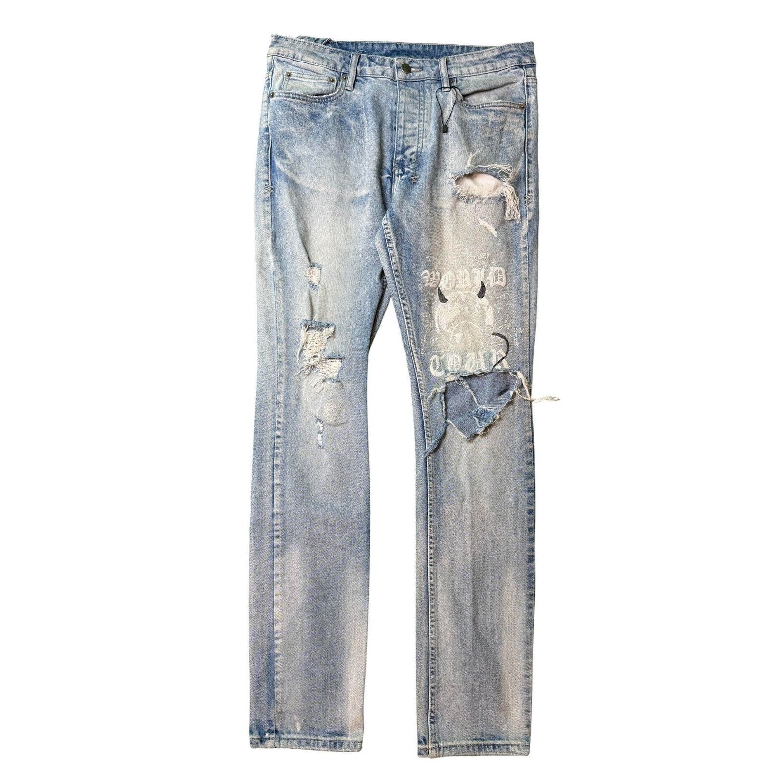 Ksubi Ksubi Jeans Light Wash Ripped Size US 32 / EU 48 - 1 Thumbnail